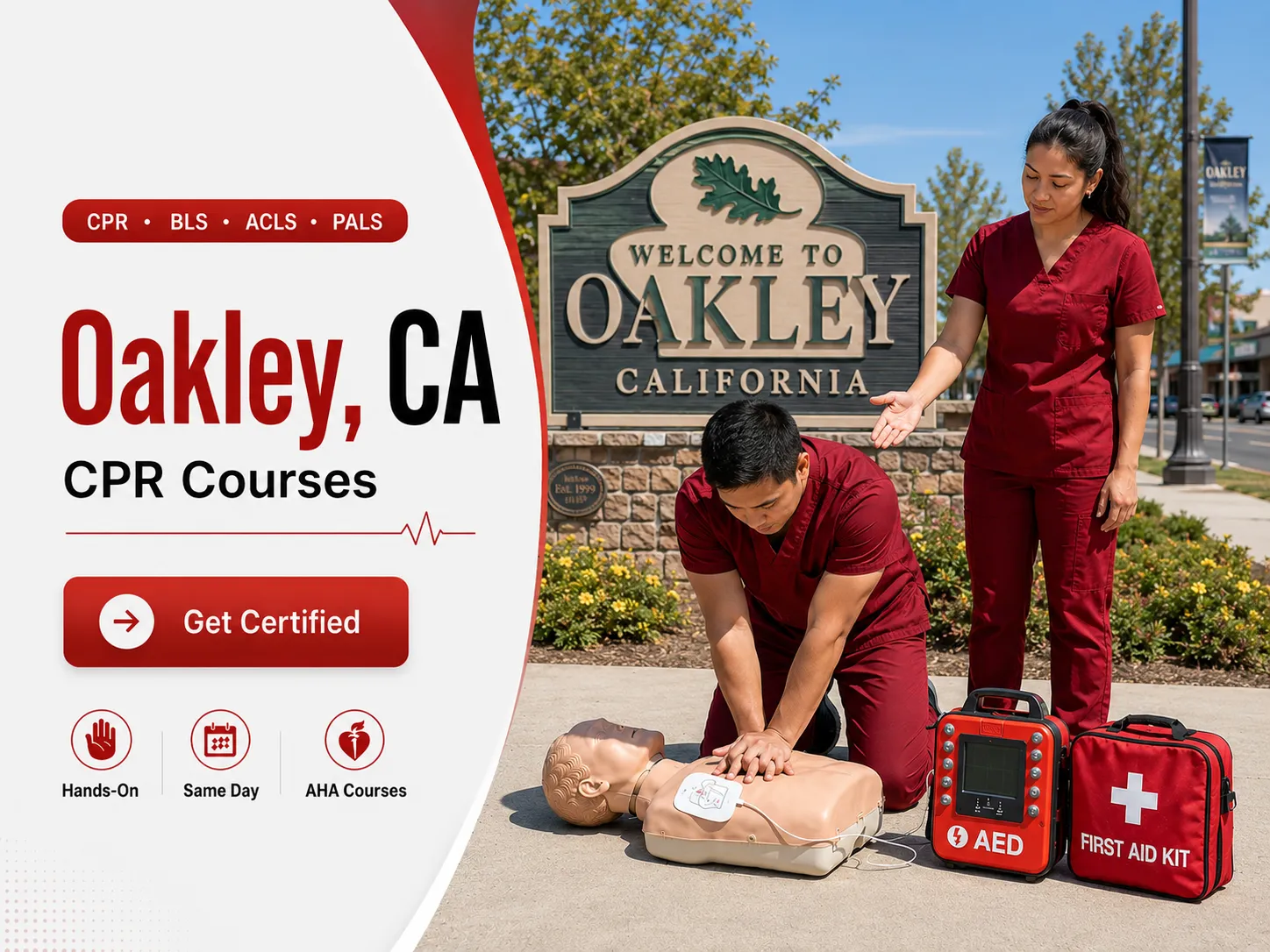 ACLS training with cardiac monitors in Oakley, CA