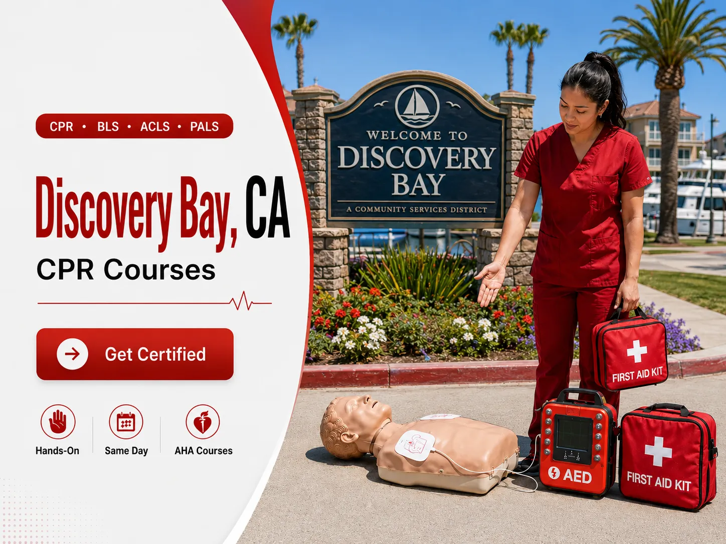 AHA-accredited CPR BLS class in Discovery Bay, CA with small group instruction