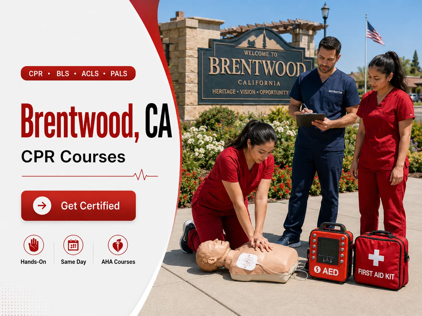 CPR & first aid course for community members in Brentwood, CA