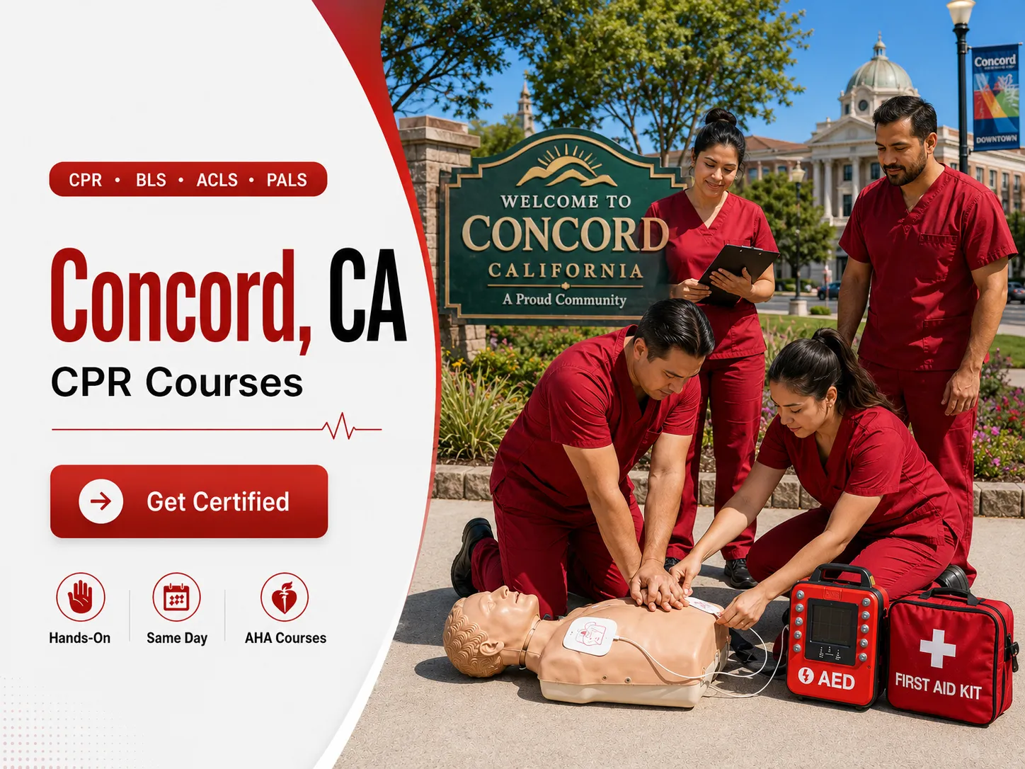 Professional CPR BLS ACLS certification training in Concord, CA