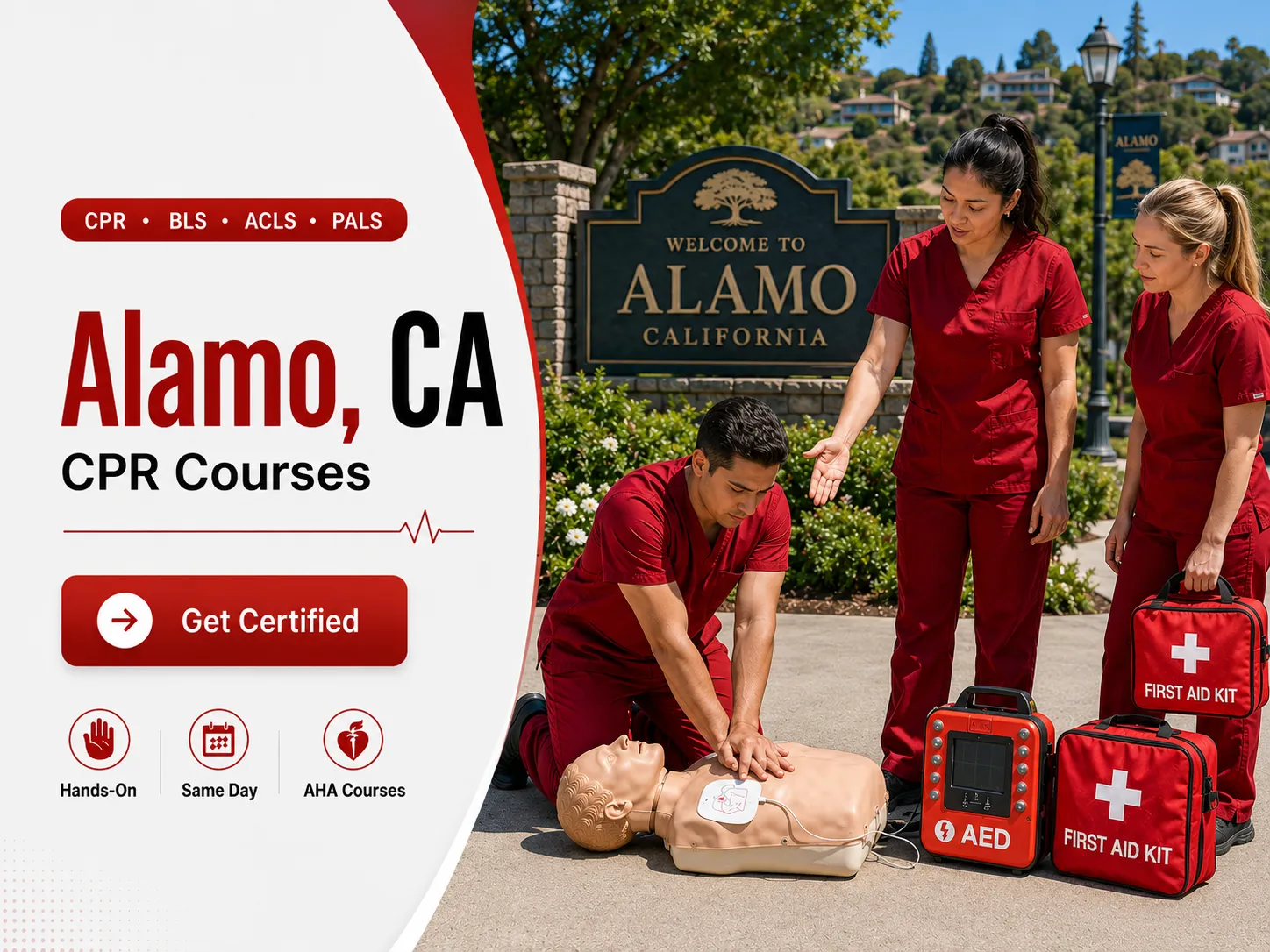 BLS CPR, ACLS & PALS Certification Course Near Alamo, CA